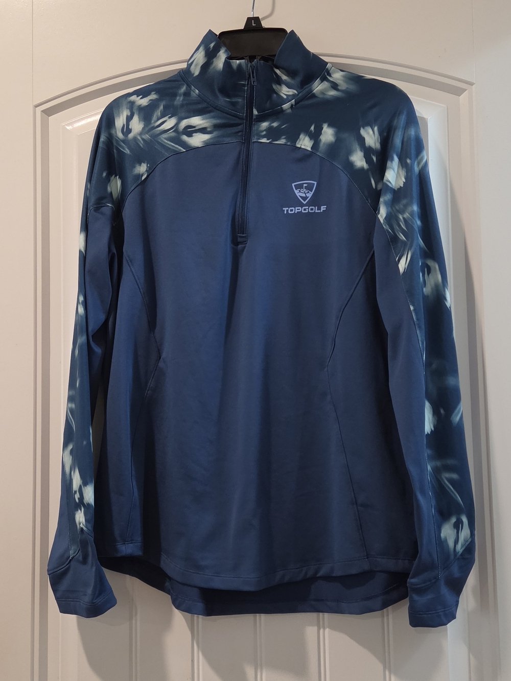 Under Armour Men's Blue Tie-Dye Quarter-Zip Rash Guard